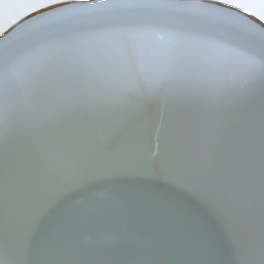 Vintage Noritake China Hand Painted Floral Creamer Sugar Egg Cup Set Blue Gold